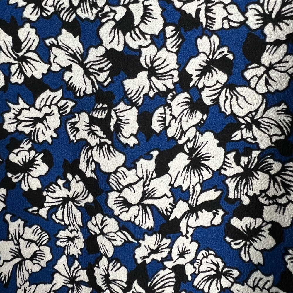 J. Crew Blue Floral Print Spaghetti Strap Mini-Length Casual Dress Sz: 4 - Picture 5 of 11